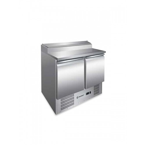 2 Door Refrigerated Preparation Counter 5 x GN 1/6 pans