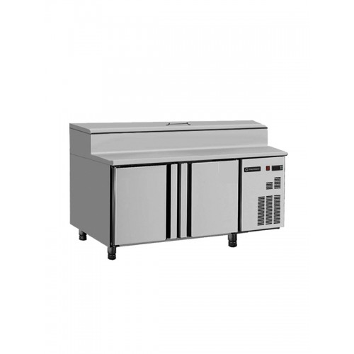 2 Door Refrigerated Preparation Counter 8 x GN 1/3 pans