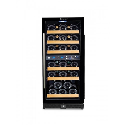 Dual Temperature Zone Wine Cooler 30 bottles