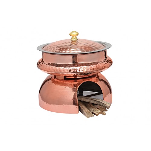 Copper Ss Chafing Dishes With Chowki Stand CKA-602