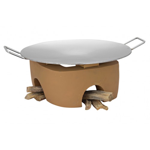 Copper Ss Chafing Dishes With Chowki Stand CKA-622