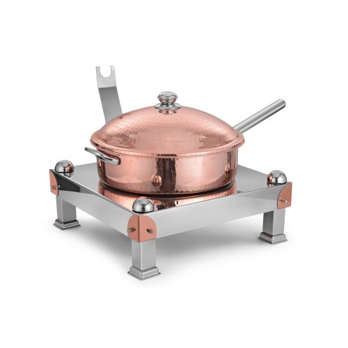 Copper Ss Chafing Dishes With Chowki Stand CKA-716