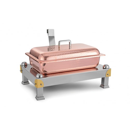 Copper Ss Chafing Dishes With Chowki Stand CKA-718