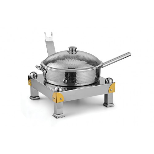 Copper Ss Chafing Dishes With Chowki Stand CKA-720