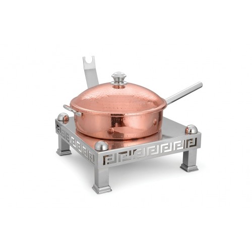 Copper Ss Chafing Dishes With Chowki Stand CKA-741
