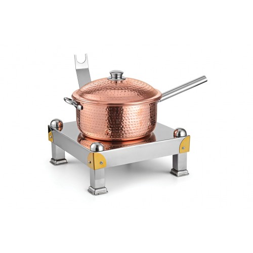 Copper Ss Chafing Dishes With Chowki Stand CKA-790