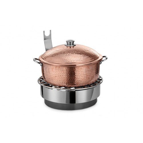 Copper Ss Chafing Dishes With Chowki Stand CKA-797