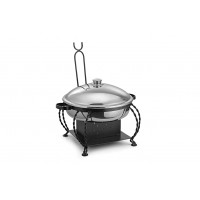 Lift Top Chafing Dishes With Wrought Iron Stand CKA-804