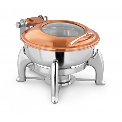 Copper Ss Chafing Dishes With Chowki Stand CKA-137