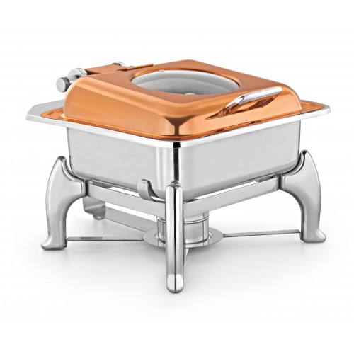 Copper Ss Chafing Dishes With Chowki Stand CKA-162