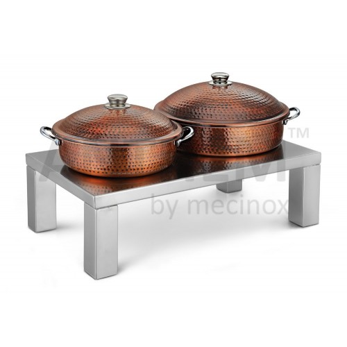 Copper Ss Chafing Dishes With Chowki Stand CKA-840