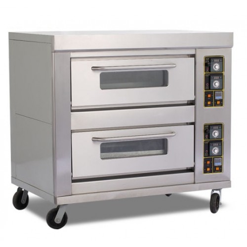 Electric Pizza Oven 2 Deck 4 Tray