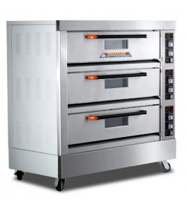 Electric Pizza Oven 3 Deck 6 Tray