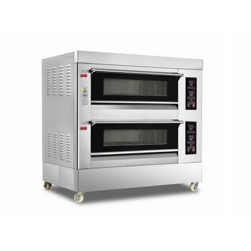 Commercial Gas Pizza Oven 2 Deck 4 Tray