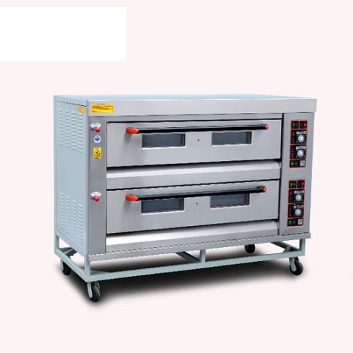 Commercial Gas Pizza Oven 2 Deck 6 Tray