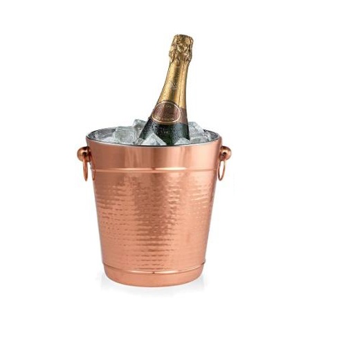 Champagne Bucket Copper Hammered 2 Ltr