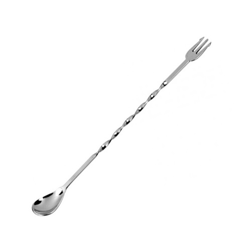 Bar Spoon Stainless Steel With Fork