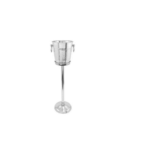 Champagne Bucket Stainless Steel Hammered With Stand